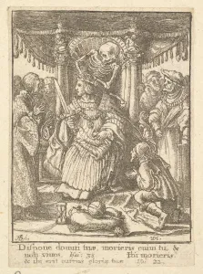 Inevitability Prints: The Emperor, from the Dance of Death, 1651. Creator: Wenceslaus Hollar