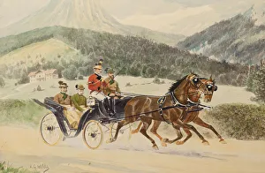 Franz Joseph I Gallery: Emperor Franz Joseph I of Austria and Archduke Franz Ferdinand …in a carriage, 1900s-1910s