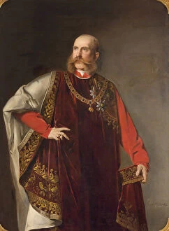 Franz Joseph I Of Austria Gallery: Emperor Franz Joseph I. of Austria in the regalia of the Order of the Golden Fleece, 1880s