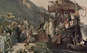 Historia Anglorum Prints: Emperor Frederick II receives at Stolzenfels his bride Isabella
