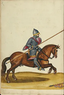 Tournament Prints: Emperor Friedrich Barbarossa on Horseback, about 1560-1570. Creator: Unknown