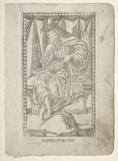 The Emperor (from the Tarocchi, series E: Conditions of Man, #9), before 1467. Creator