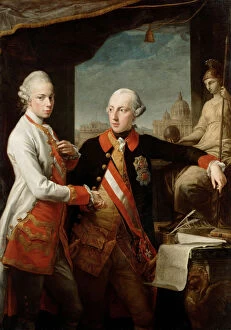 German King Collection: Emperor Joseph II with Grand Duke Pietro Leopoldo of Tuscany, 1769