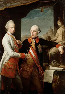 Pompeo Girolamo 1708 1787 Prints: Emperor Joseph II with Grand Duke Pietro Leopoldo of Tuscany