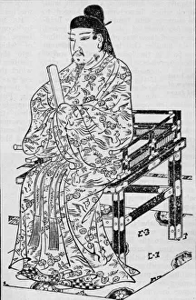 9th Century Prints: Emperor Kanmu, who established the Japanese Law of Succession, 1907