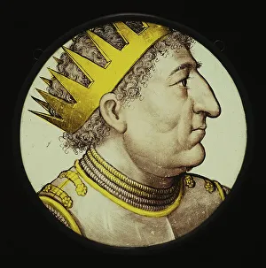 Stained Glass Prints: An Emperor or a King, about 1550. Creator: Unknown