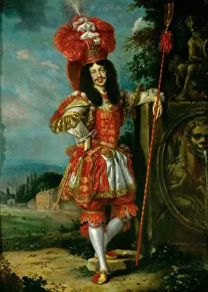 King Of Hungary Collection: Emperor Leopold I (1640-1705) in a theatrical costume, 1667. Artist: Thomas, Jan (1617-1678)