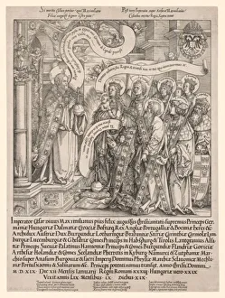 Hans Springinklee Prints: The Emperor Maximilian Presented by His Patron Saints to the Almighty, 1519. Creator