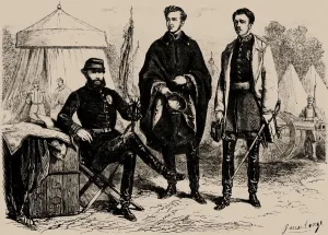 Emperor Pedro II of Brazil with his two sons-in-law, August of Saxe-Coburg and Gotha