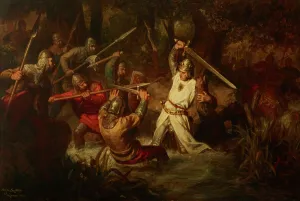 Muzeum Narodowe Prints: Emperor Rudolf I in the Battle of Marchfeld