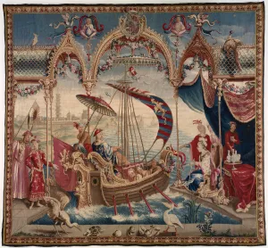 Galley Prints: The Emperor Sailing, from The Story of the Emperor of China, Beauvais, 1716 / 22