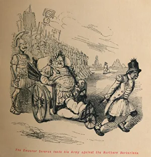 The Comic History Of England Gallery: The Emperor Severus leads his Army against the Northern Barbarians, c1860, (c1860)