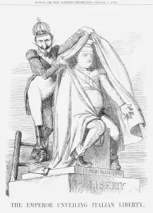 The Emperor unveiling Italian Liberty, 1859