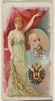 Franz Joseph I Of Austria Gallery: Emperors Birthday, Austria, from the Holidays series (N80) for Duke brand cigarettes