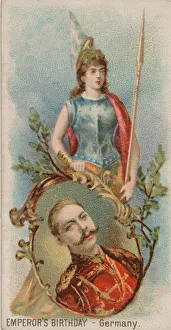 Sons And Company Prints: Emperors Birthday, Germany, from the Holidays series (N80) for Duke brand cigarettes