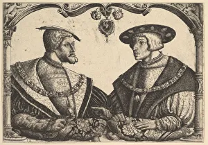 Carlos I Prints: Emperors Charles V and Ferdinand I, ca. 1531. Creator: Christoph Bockstorffer