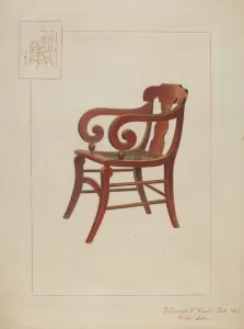 Vincent P Rosel Prints: Empire Chair, c. 1937. Creator: Vincent P. Rosel
