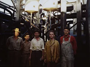 Vachon John Felix Prints: Employees at Mid-Continent Refinery, Tulsa, Okla. (1943?). Creator: John Vachon