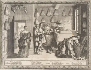 Clerk Prints: Employment Bureau, ca. 1633. Creator: Abraham Bosse