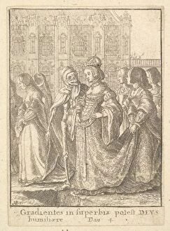 Empress, from the Dance of Death, 1651. Creator: Wenceslaus Hollar