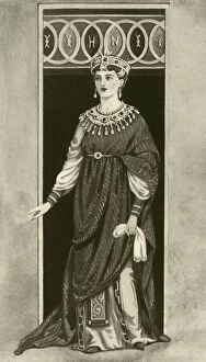 Byzantine Gallery: An Empress of the Eastern or Western Empire - Fifth Century, B.C. 1924. Creator: Herbert Norris