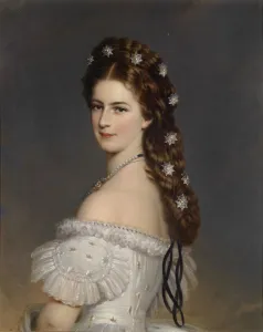 Sissi Prints: Empress Elisabeth of Austria with Diamond stars in her hair