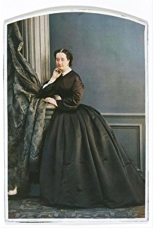 Crinoline Prints: Empress Eugenie, 1860. Creator: Olympe Aguado