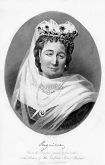 Gibbs Prints: Empress Eugenie, Empress Consort of France, mid-late 19th century. Artist: H Gibbs