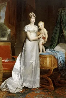 Marie Louise Prints: Empress Marie-Louise With the King of Rome