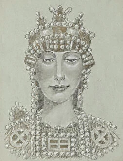 Byzantine Empire Collection: Empress Theodora, undated. (c1910s) Creator: Franz von Matsch