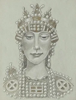 Opulent Prints: Empress Theodora, undated. (c1910s) Creator: Franz von Matsch