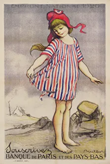 Emprunt National 1920. Souscrivez Banque de Paris et des Pays-Bas, 1920. Creator: Poulbot, Francisque (1879-1946)