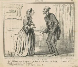 Un émule de Mr Hume, 19th century. Creator: Honore Daumier