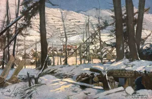 Flameng Francois Prints: En Alsace; Village d'Ampfersbach, 1916 Creator: Francois Flameng