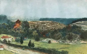 Flameng Francois Prints: En Argonne; Le Four de Paris, 1915. Creator: Francois Flameng