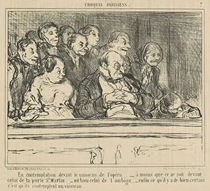 Philistine Prints: En contemplation devant le vaisseau de l'opera, 19th century. Creator: Honore Daumier