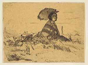 James A Prints: En plein soleil, 1858. Creator: James Abbott McNeill Whistler