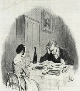 Tense Prints: En voilà un genre agréable!.. 1842. Creator: Honore Daumier