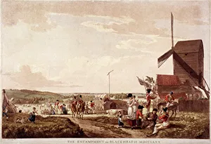 Greenwich Prints: Encampment on Blackheath, Greenwich, London, 1780. Artist: Paul Sandby
