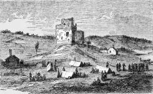 Aland Prints: The Encampment of French Infantry at Castelholme, Aland Isles, 1854. Creator: Unknown