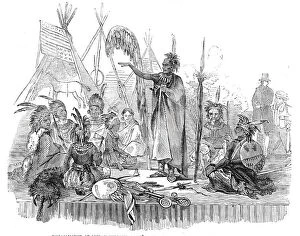 Encampment of Ioway Indians, Lord's Cricket Ground - the Welcome Speech, 1844