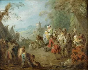 Bivouac Collection: Encampment (Soldiers Halt). Artist: Pater, Jean-Baptiste (1695-1736)