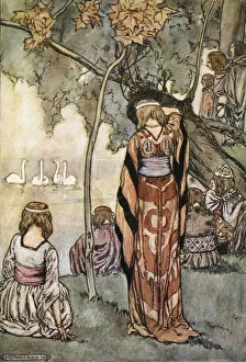 They made an encampment and the swans sang to them, c1910. Artist: Stephen Reid