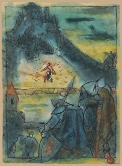1940 Prints: Under the enchanted castle, 1940-1944. Creator: Jan Novak