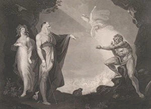 Fuseli Jean Henri Gallery: The Enchanted Island Before the Cell of Prospero - Prospero... first published 1797; reissued 1852