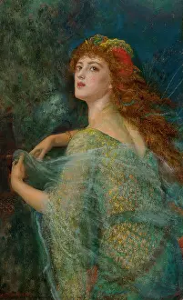 Magic Prints: The Enchantress. Creator: Hughes, Arthur (1832-1915)