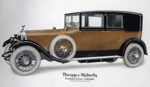 White Walled Tyre Prints: Enclosed drive Rolls-Royce cabriolet with extension closed, c1910-1929(?)