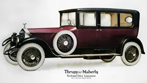 White Walled Tyre Prints: Enclosed drive Rolls-Royce limousine with partition behind the driver, c1910-1929(?)