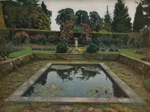 Lily Pad Prints: Enclosed Garden and Lily Pool at Gatton Park, Surrey, 1914