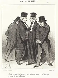 Annoying Prints: Encore perdu en Cour Royale... 1848. Creator: Honore Daumier
